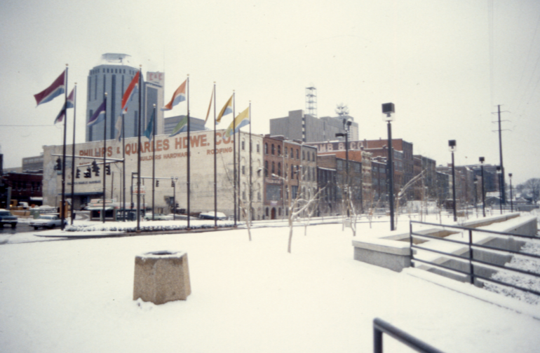 Parks and Rec Collection - Riverfront Park after snow