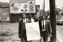 Freedom March circa 1965 with Fisk students, John Lewis in the front