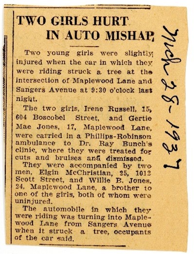 Figures XVI-XIX. Newspaper stories about Bunch clinic, c. 1934-1940.