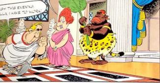 panel from an Asterix comic book