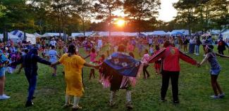 2019 "Round Dance," or friendship dance, at 2019 Mashpee Wampanaog Powwow