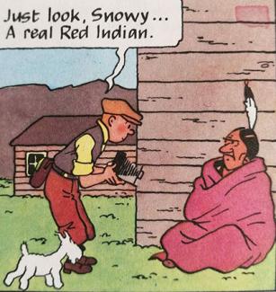 panel from Tintin in America