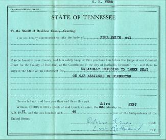 Criminal Court Case from 1921 involving segregated street cars