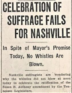 Evening Tennessean clipping from August 28th, 1920