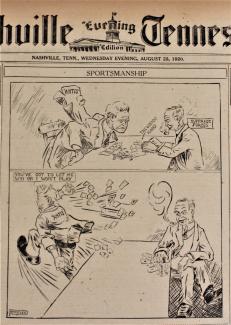 Evening Tennessean clipping from August 25th, depicting the Anti's response to loss