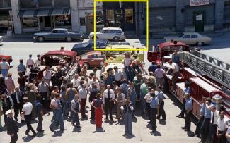 Photo from Fire Dept. Collection - view of Rader Bonds behind