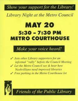 Sign advertising Metro Council meeting 