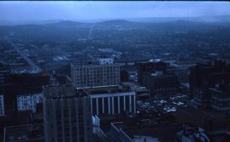 View of midtown area and west Nashville from downtown, in 1962
