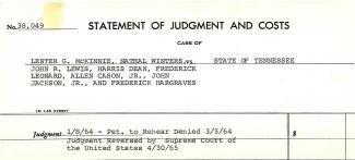 State vs. McKinnie et al - State of Judgment and Costs 