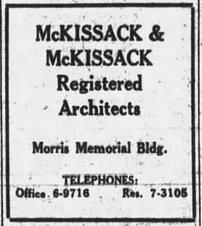 1927 Ad from the Tennessean for the McKissack & McKissack Firm