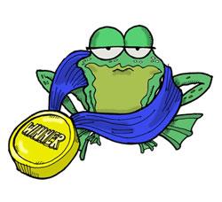 jumping frog illustration