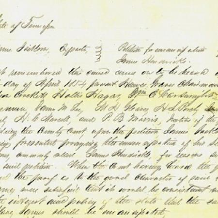 Emancipation Records for James Hendricks